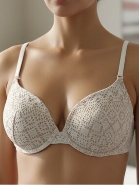 Victoria’s Secret Lined Demi Bustier Padded Underwire  Bra | 34C